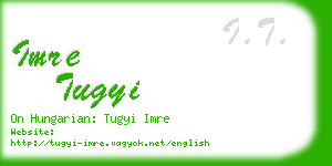 imre tugyi business card